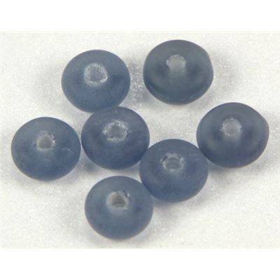 Czech Glass Disc Montana Frost 4mm ea