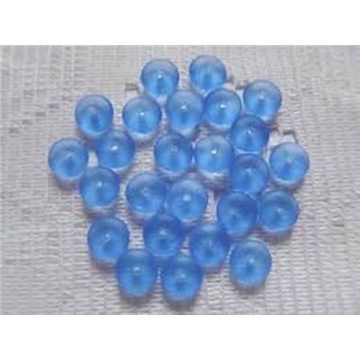 Czech Glass Disc Sapphire Opaque 4mm ea