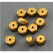 Czech Glass Rondell Aztec Gold Opaque 6mm ea