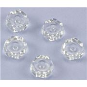 Czech Glass Rondell Crystal Transparent 6mm ea