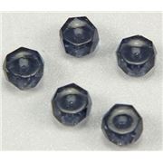 Czech Glass Rondell Montana Blue Transparent 6mm ea