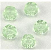 Czech Glass Rondell Peridot Transparent 6mm ea