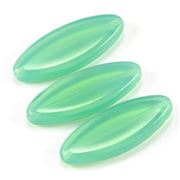 Glass Petal  Mint Opaque 30x11mm  ea