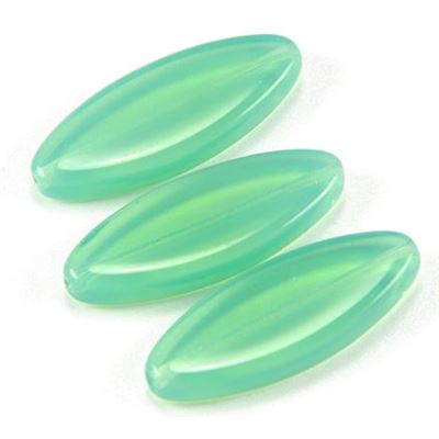 Glass Petal  Mint Opaque 30x11mm  ea