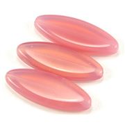 Glass Petal  Milky Pink Opaque 30x11mm  ea