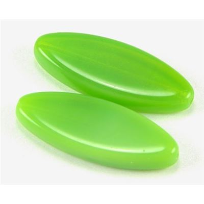 Glass Petal  Olive Opaque 30x11mm  ea