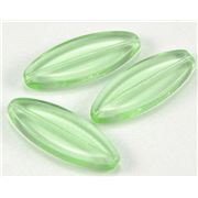 Glass Petal  Peridot Transparent 30x11mm  ea