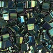 Tila Beads Metallic Green Iris  5mm - Approx 8g Tube