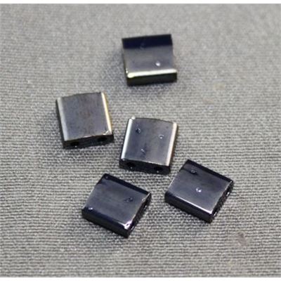 Tila Beads Gunmetal 5mm - Approx 8g Tube
